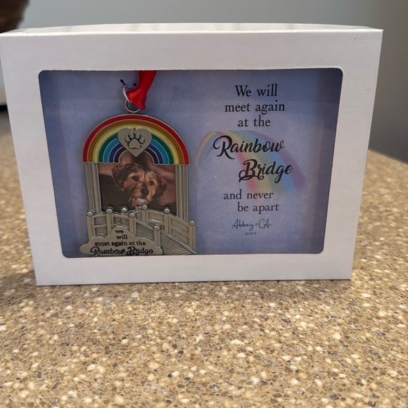 Rainbow Bridge Pet Memorial Photo Ornament - Picture 1 of 2